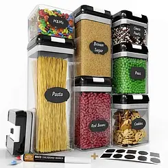 Набір банок для зберігання сипучих продуктів 7 предметів FOOD Jw