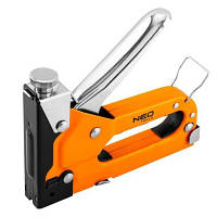Степлер строительный Neo Tools 3 в 1, 4-14 мм, тип скоб G, L, E, регулировка забивания скоб (16-031) - Топ