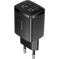 Мережевий зарядний пристрій Baseus Compact Charger 2U 10.5W EU Black inc max