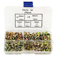 Хомути Пружинні Для Шлангів Ø 6, 7, 8, 9, 10 мм Набір 75 шт SPEC (SP-061075)