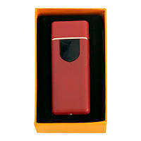 Электрозажигалка USB ZGP ABS, сенсорная зажигалка электрическая спиральная. KP-105 Цвет: красный