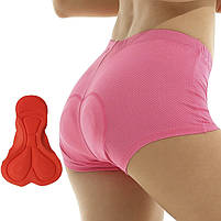 Велосипедні труси-шорти X-Tiger XM-DNK-16701 Pink 3XL з гелевим 3D-памперсом 3 шт., фото 4