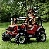 Дитячий трактор - електромобіль Bambi, червоний, фото 2