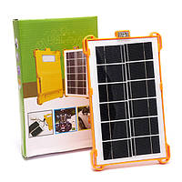Портативная солнечная панель с светодиодным фонариком OEING USB-аккумулятор PSPF1 ON, код: 7719648