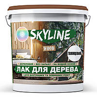 Лак для дерева акриловый Skyline Wood Прозрачный Глянцевый 5л K[, код: 8195614
