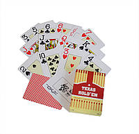 Карты игральные покерные пластиковые Duke Texas Hold'em 54 листа 88х68 мм (DN30766RED) ON, код: 8143858