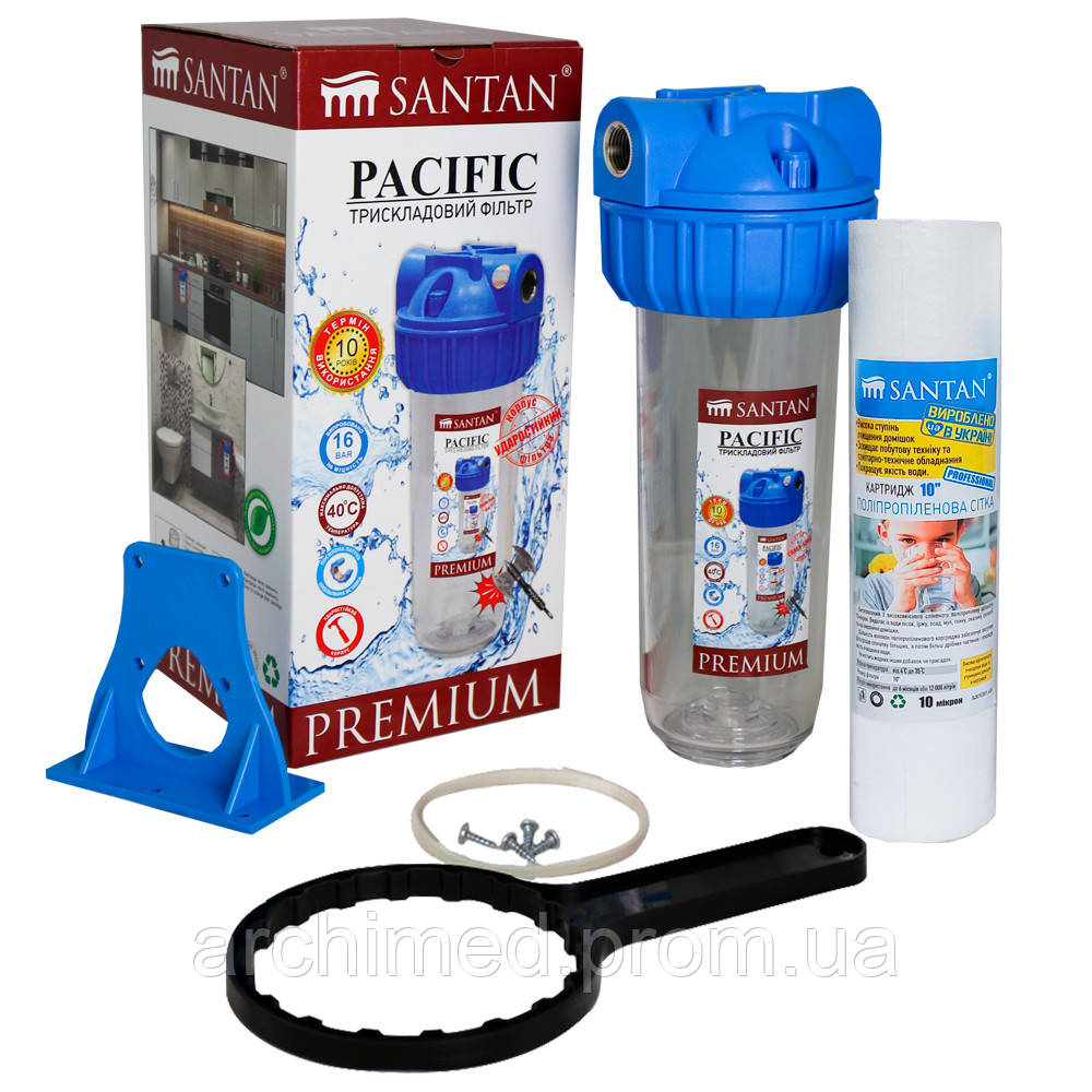 Фильтр для очистки воды Santan Pacific 3PS, 3 4 (с картриджем) ON, код ...