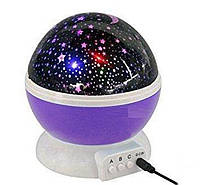 Ночник-светильник звездного неба Star Master шар Фиолетовый K[, код: 1124360