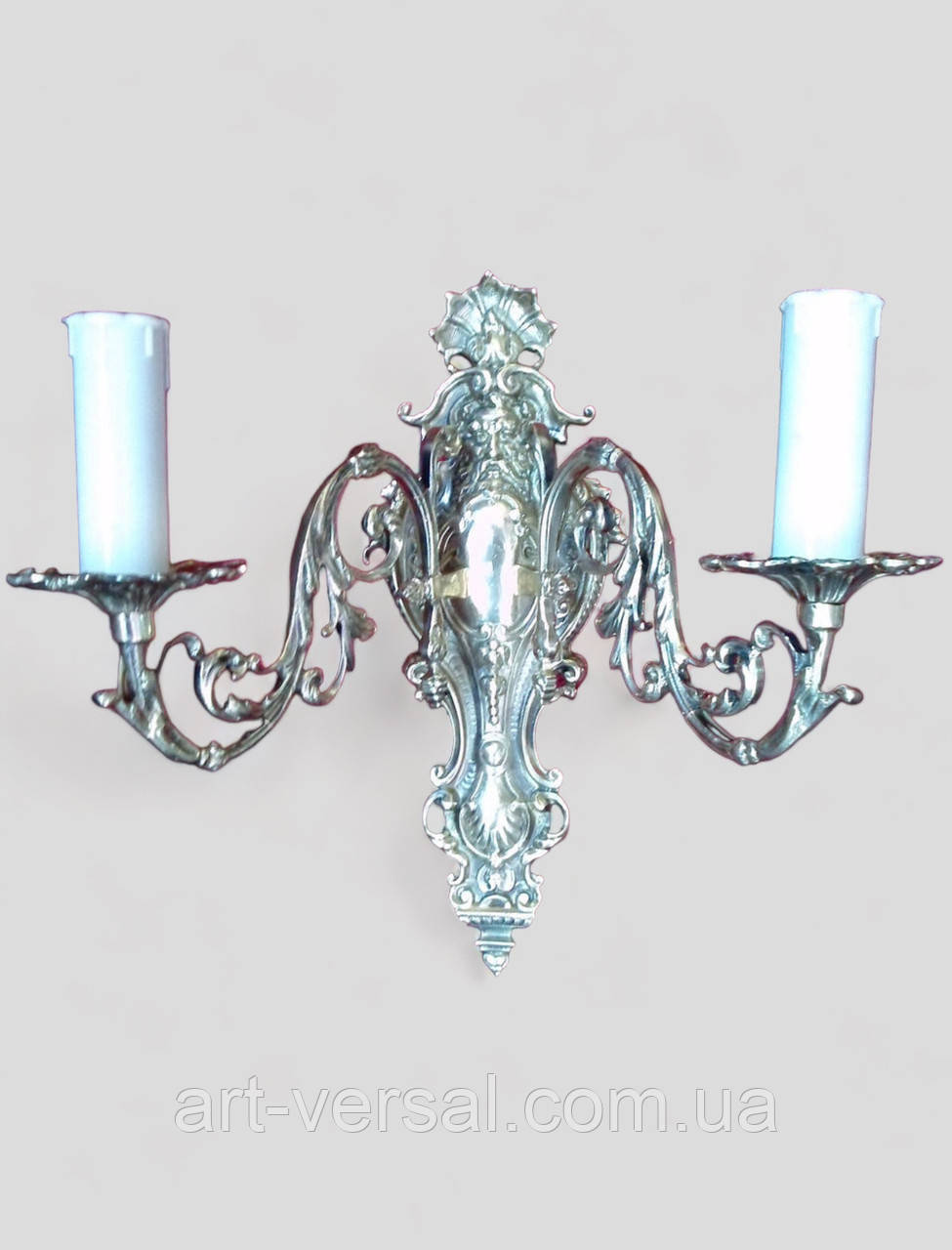 Бронзове бра на дві лампи, фото 1