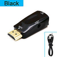 Разъемы HDMI HDMI-VGA Adapter Black