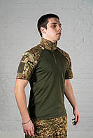 Боевая рубашка мультикам рип-стоп вафелька армейский тактический убакс с коротким рукавом летний всу FST