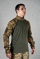 Тактическая рубашка убакс хищник саржа армейский весенний зсу камуфляжная рубаха хищник мужская боевая FST