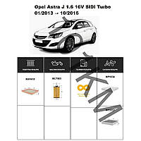 Комплект фільтрів Opel Astra J 1.6 16V SIDI Turbo (2013-2015) WIX