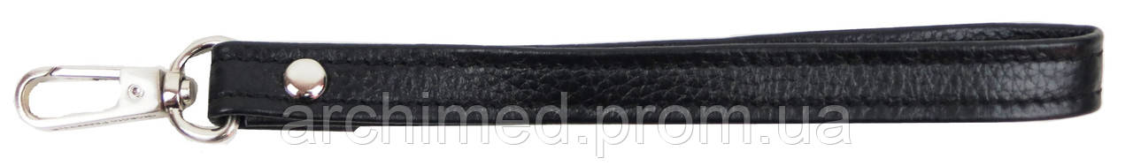 Кожаный ремешок на кисть для сумки с карабином Giorgio Ferretti Черный (S1645404) ON, код: 8302043 - фото 2 - id-p2137110680
