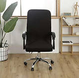 Універсальний Захисний чохол для офісного крісла , еластичний , чорний Malatec 22887 Польща, фото 6