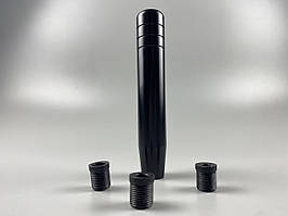 Насадка для важеля КПП чорна, ергономічна рукоятка для коробки передач із 3 універсальними штуцерами