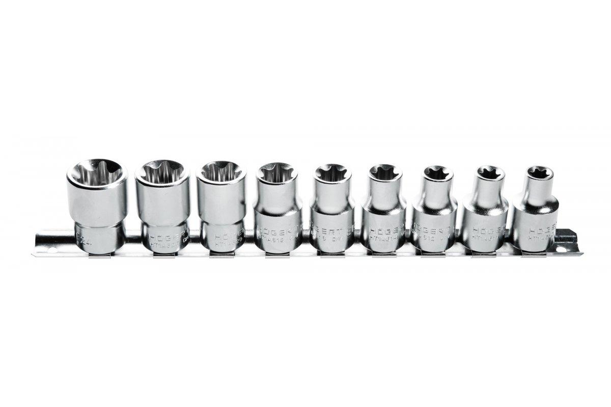 Набір торцевих головок HOEGERT TORX 1/2" 9 шт. (HT1A880)