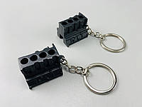 Брелок блок циліндрів 4х циліндровий металевий, брелок на ключі для водія, брелок металевий