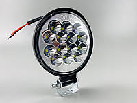 Круглая автомобильная LED фара 42W mini 14 led диодов 6500K светодиодная