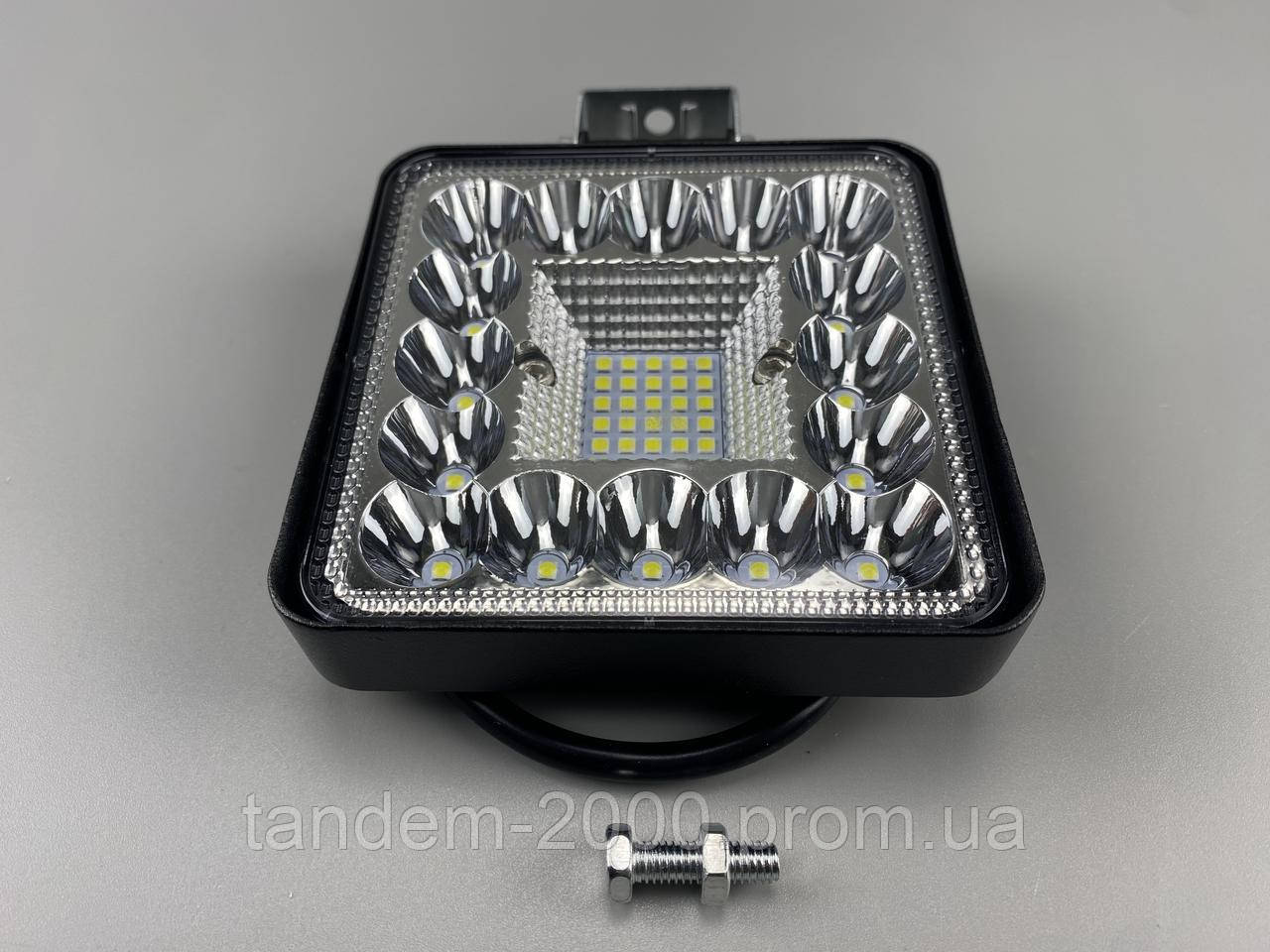 Фара LED квадратная автомобильная 41 led диод 6500K 9-80В светодиодная - фото 9 - id-p2137106874