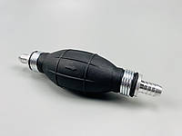 Ручной насос для перекачки жидкости с клапаном масло-бензостойкая резина алюминиевые наконечники d=10 мм
