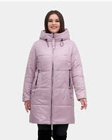 Женская куртка демисезонная большого размера 48, 50, 52, 54, 56, 58, 60, 62, 64, 66 р пудрового цвета