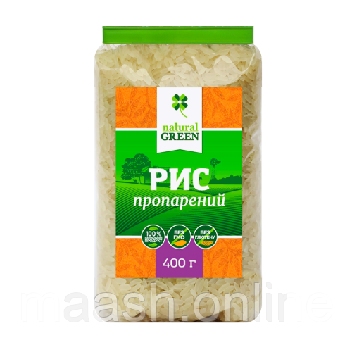 Рис пропарений Natural Green, 400 г