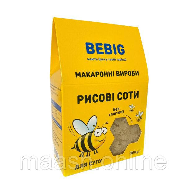 Макарони рисові соти BEBIG без глютену 300г