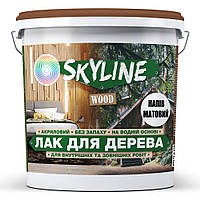Лак для дерева акриловый Skyline Wood Прозрачный Полуматовый 3л ON, код: 8195617