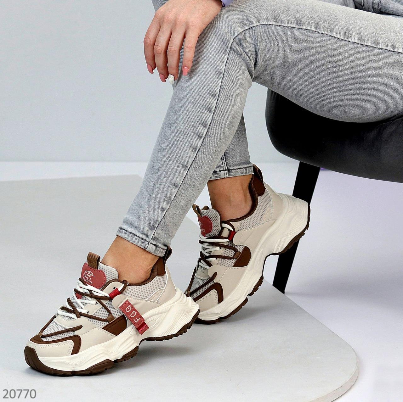 Весенние женские кроссовки кожа текстиль, Стильная и качественная женская обувь на каждый день 39 (24.5 см) - фото 5 - id-p2137165111