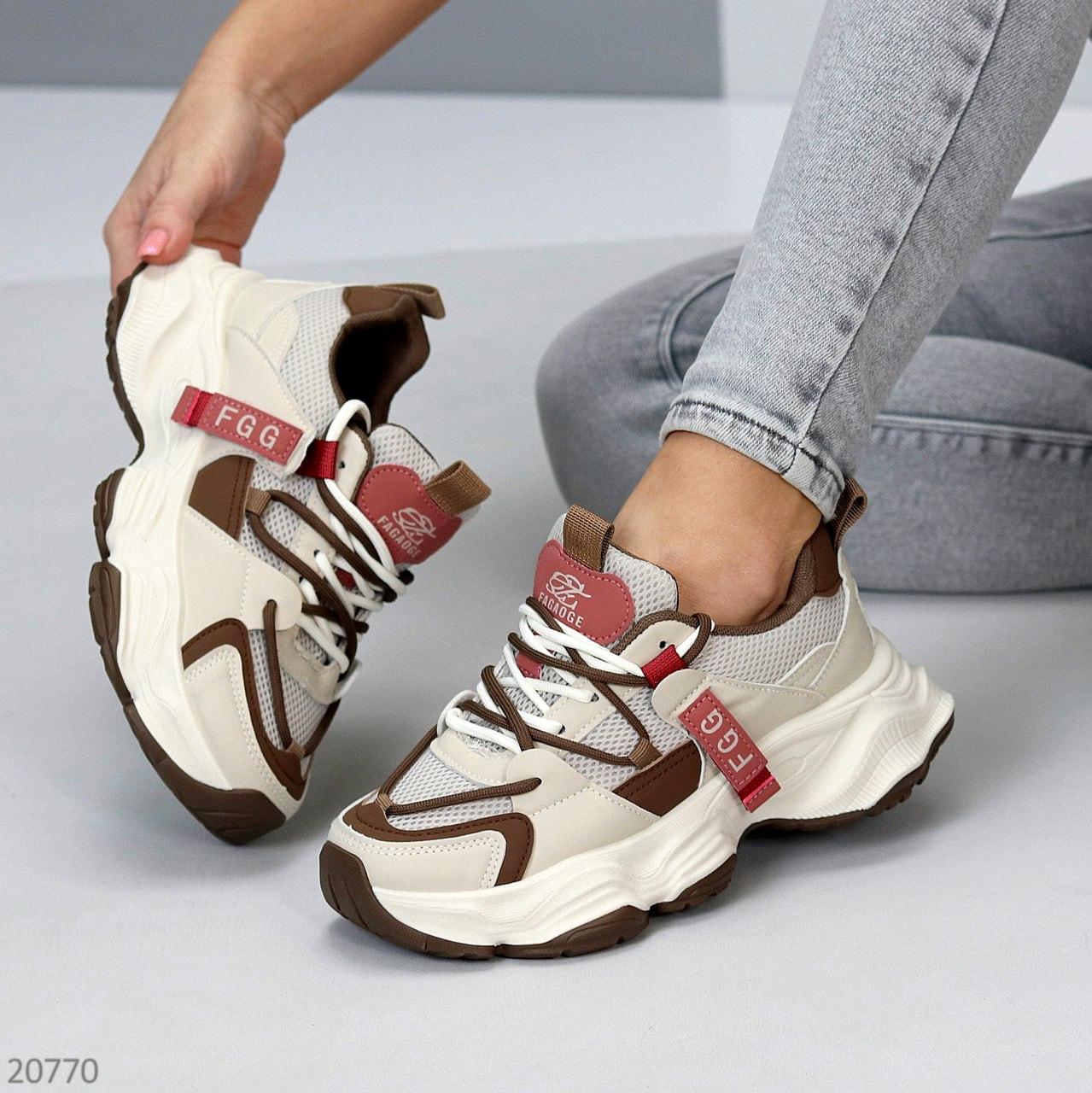 Весенние женские кроссовки кожа текстиль, Стильная и качественная женская обувь на каждый день 39 (24.5 см) - фото 8 - id-p2137165111