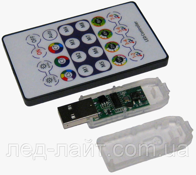 Музыкальный блютус контроллер RGB USB смарт с пультом 24 кнопки