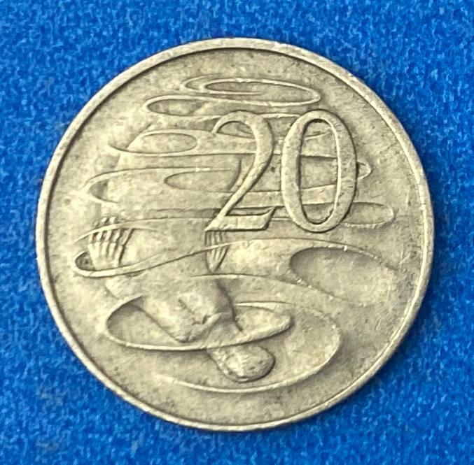 Монета Австралії  20 центів 1966-80 рр