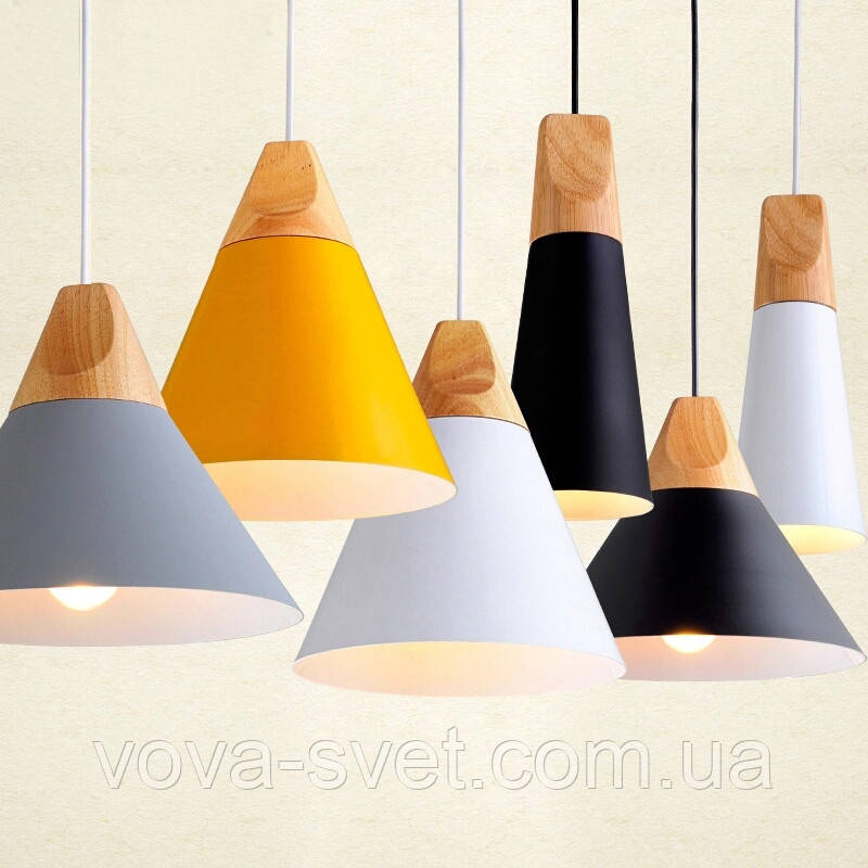 Підвісний світильник конус [LOFT Wooden cone ]