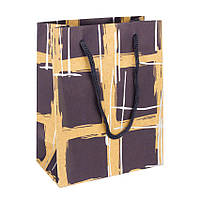 Сумочка подарочная бумажная с ручками Gift bag Сесиль 14.5х11х6 см Темно-фиолетовый (11961) ON, код: 7750175