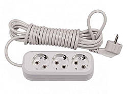 Подовжувач 3м 3 гнізда земля 7133 ТМ LUXEL Solmir