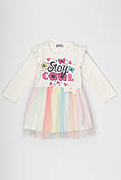 Платье с принтом для девочки Atabay 10029.0 86 см Молочный (2000989613473) ON, код: 8116628