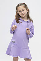 Платье-худи для девочки Toontoy 23050 110 см Сиреневый (2000989670711) ON, код: 8122082