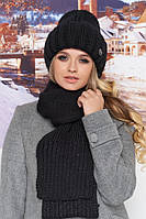 Комплект «Наоми» (шапка и шарф) Braxton черный 56-59 ON, код: 6160155
