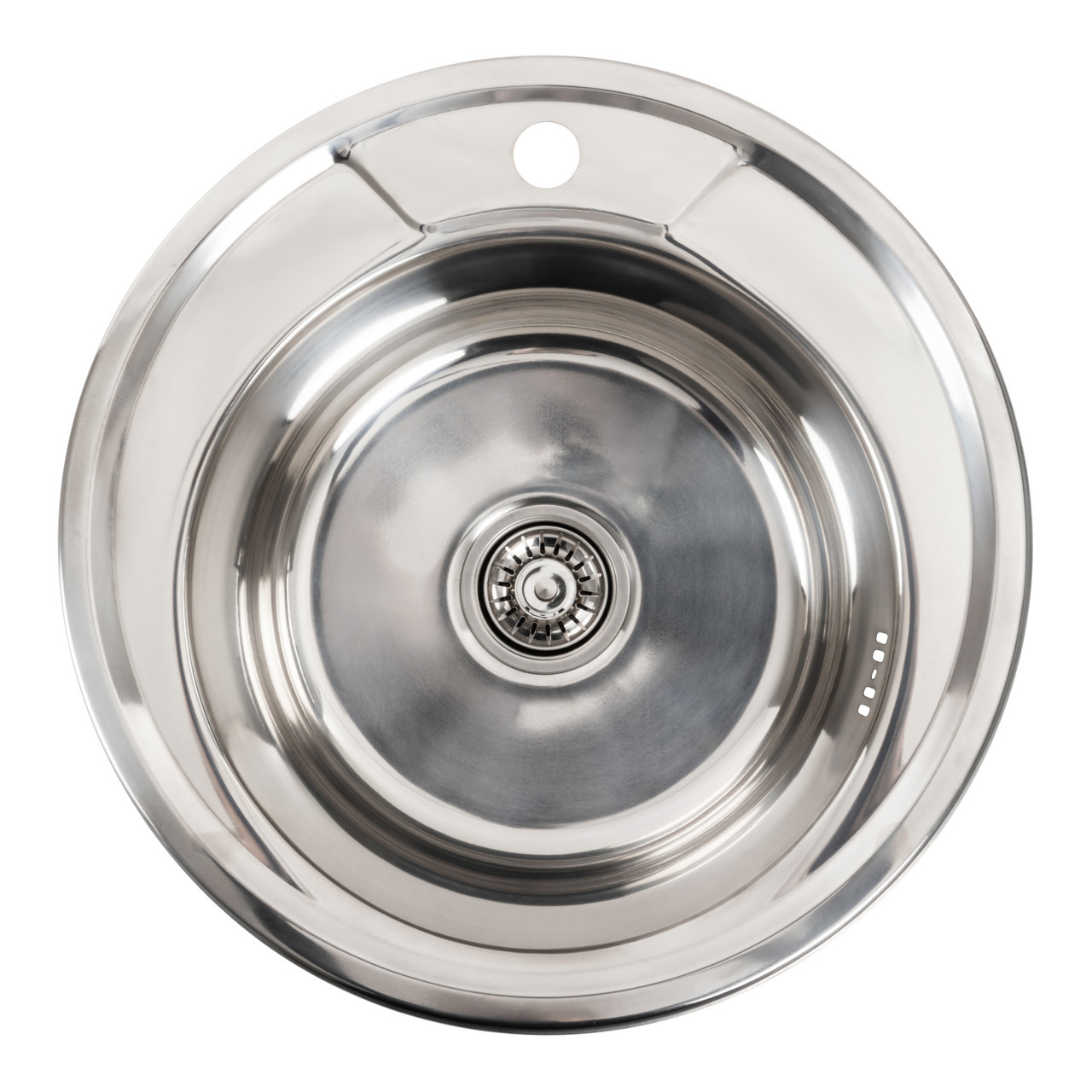 Мийка для кухні PLATINUM з нержавіючої сталі 490x490мм кругла 0.8мм PLS-A261, фото 1