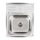 Мийка для кухні PLATINUM з нержавіючої сталі 500x600мм прямокутна 0.7мм PLS-A302, фото 2