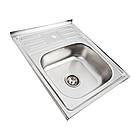 Мийка для кухні PLATINUM з нержавіючої сталі 500x600мм прямокутна 0.7мм PLS-A302, фото 4