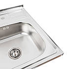 Мийка для кухні PLATINUM з нержавіючої сталі 500x600мм прямокутна 0.7мм PLS-A302, фото 5