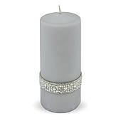 Grey Pearl Crystal Candle Великий циліндр Fi7 121849