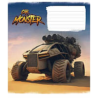 Тетрадь ученическая Monster cars Школярик 012-3243L-3 в линию 12 листов ON, код: 8259094