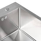 Мийка для кухні PLATINUM з нержавіючої сталі 500x500мм квадратна матова 1.5мм PLS-A32259, фото 8