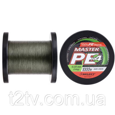 Шнур Select Master PE 1000m Dark Green 0.20mm 24kg (1870.15.91)