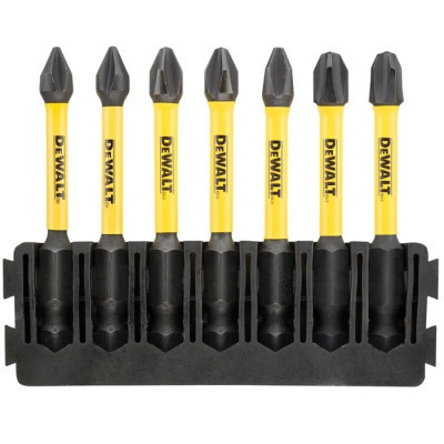 Набір біт DeWALT в касеті для Tough Case, FlexTorq, L=57 мм, Рh1-2шт, Рh2-3шт, Рh3-2шт. (DT70818)