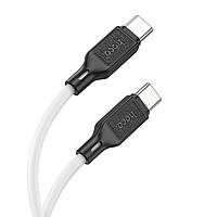 Кабель USB type C to type C 60W (1m) Hoco X90 Cool Silicone White