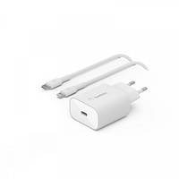 Зарядное устройство сетевое Belkin 25Вт USB-С PD PPS, кабель USB-С > Lightning, 1м, PVC, белый WCA004VF1MWH-B5